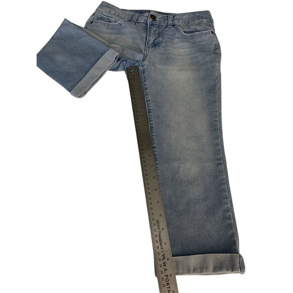 Time And Tru Womens Light Blue Denim Jeans Cropped Length Size 4 Small - Picture 5 of 8